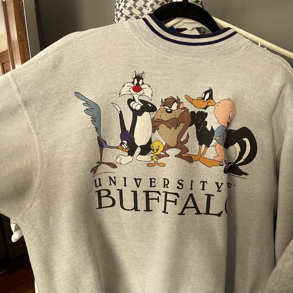 Vintage - University at Buffalo Looney Toons Crew Neck - Picture 1 of 4